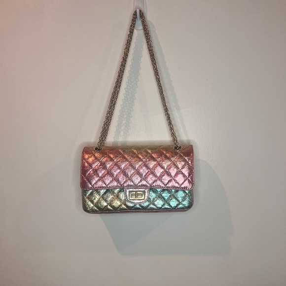 Used CHANEL Rainbow Reissue Mini FlapBag Metallic Multicolor - Picture 2 of 16